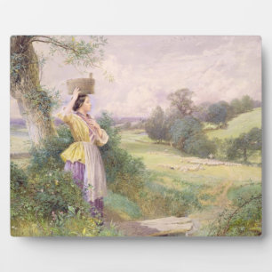 The Milkmaid, 1860 (w/c on paper) Plaque
