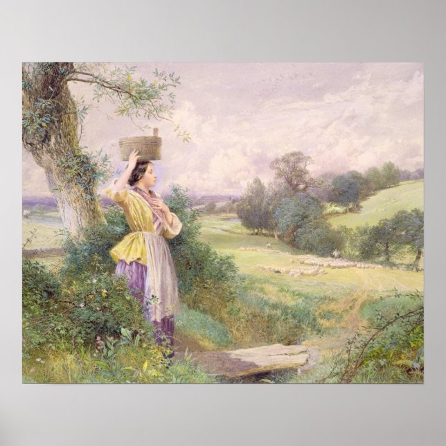 The Milkmaid, 1860 (w/c on paper) Poster (Front)