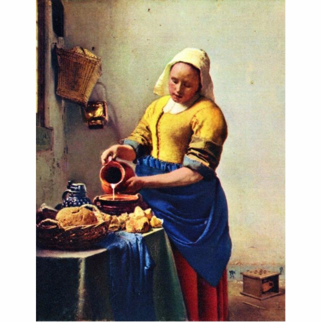 The Milkmaid [1]. By Johannes Vermeer Statuette (Front)