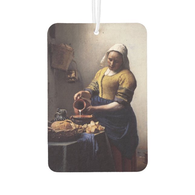 The Milkmaid by Johannes Vermeer Air Freshener (Back)