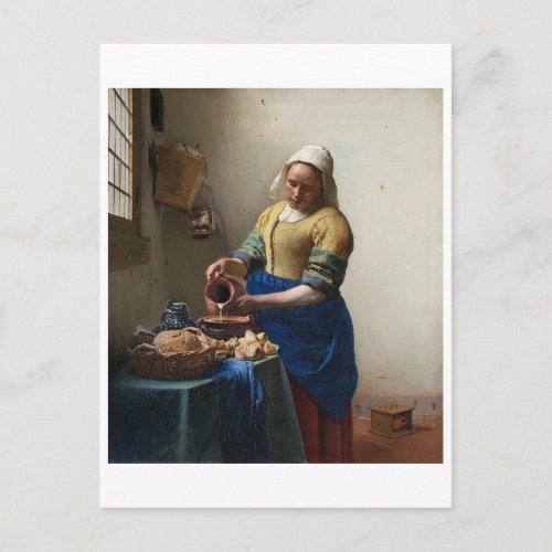 The Milkmaid by Johannes Vermeer Postcard