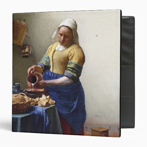 The Milkmaid c1658_60 oil on canvas 3 Ring Binder