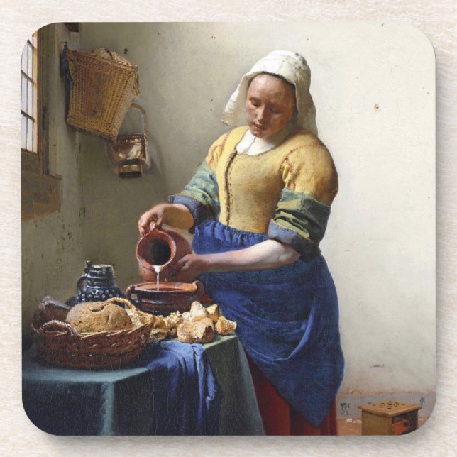 The Milkmaid, c.1658-60 (oil on canvas) Beverage Coaster (Front)