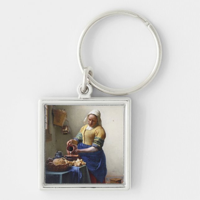 The Milkmaid, c.1658-60 (oil on canvas) Keychain (Front)