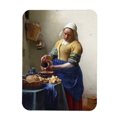 The Milkmaid c1658_60 oil on canvas Magnet