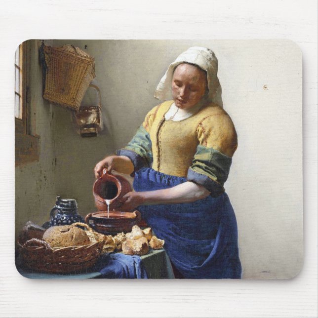 The Milkmaid, c.1658-60 (oil on canvas) Mouse Pad (Front)