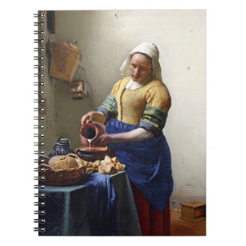 The Milkmaid c1658_60 oil on canvas Notebook
