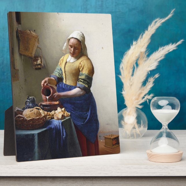 The Milkmaid, c.1658-60 (oil on canvas) Plaque (Side)