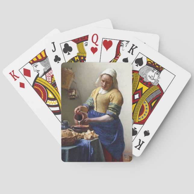 The Milkmaid, c.1658-60 (oil on canvas) Poker Cards (Back)