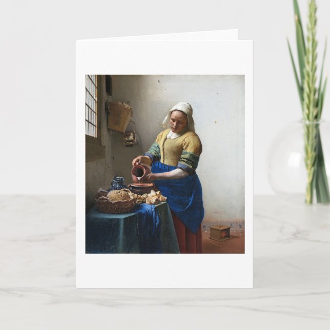 The Milkmaid, Johannes Vermeer, 1657-1658 Card (Front)
