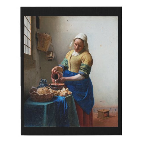 The Milkmaid Johannes Vermeer 1657_1658 Faux Canvas Print