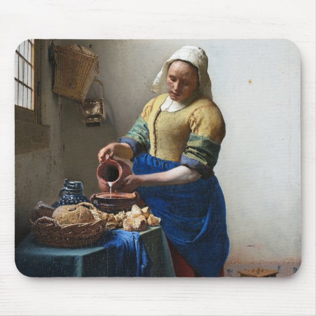 The Milkmaid, Johannes Vermeer, 1657-1658 Mouse Pad (Front)
