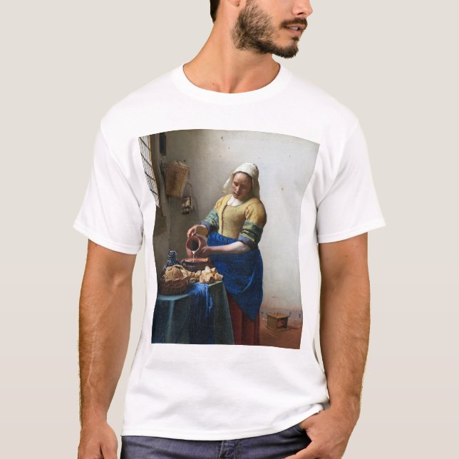 The Milkmaid, Johannes Vermeer, 1657-1658 T-Shirt (Front)