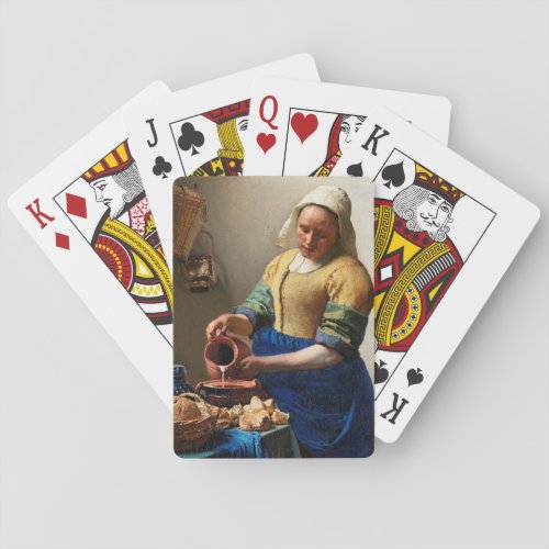 The Milkmaid  Kitchen Maid _ Johannes Vermeer Poker Cards
