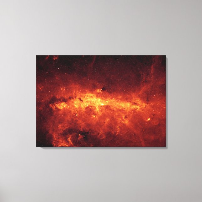 The Milky Way center aglow with dust Canvas Print (Front)
