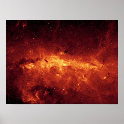 The Milky Way center aglow with dust Poster