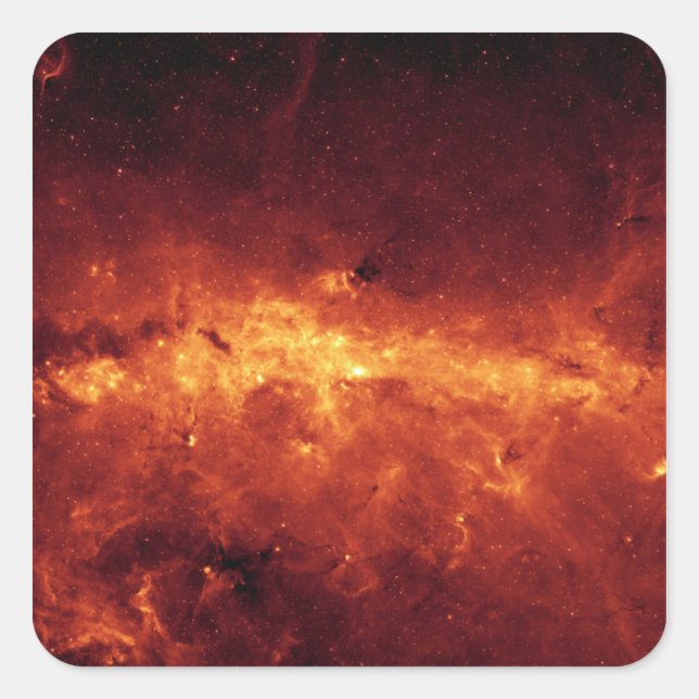 The Milky Way center aglow with dust Square Sticker (Front)