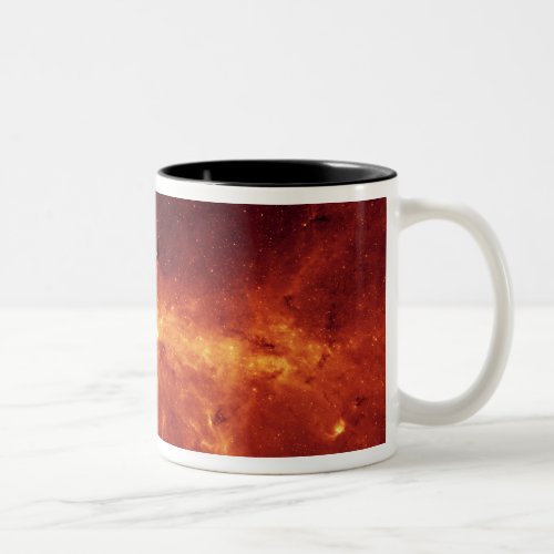 The Milky Way center aglow with dust Two_Tone Coffee Mug