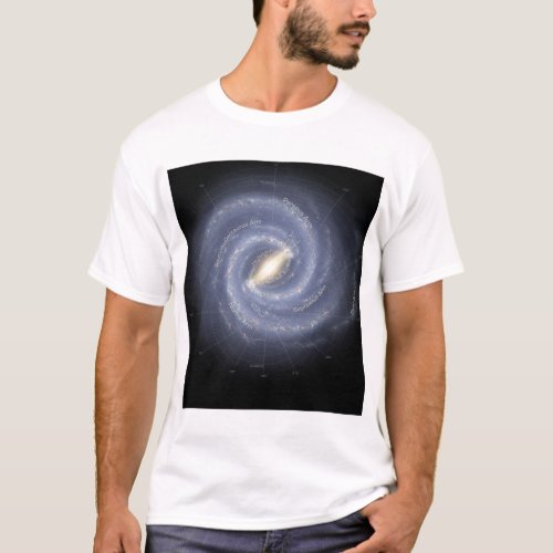 The Milky Way Galaxy annotated T_Shirt