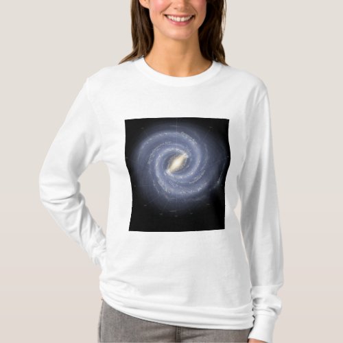 The Milky Way Galaxy annotated T_Shirt