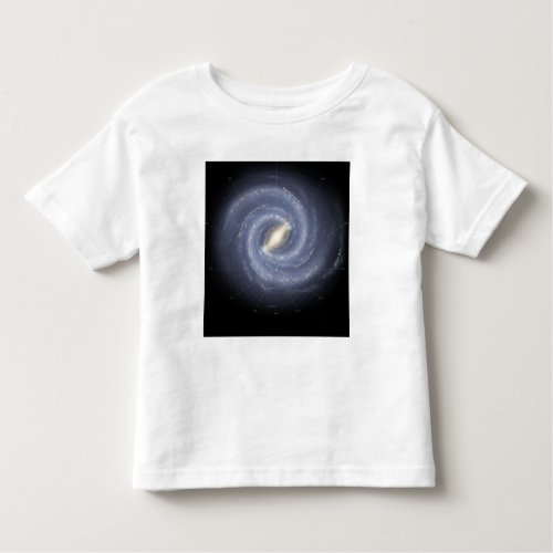 The Milky Way Galaxy annotated Toddler T_shirt