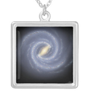 The Milky Way Galaxy Silver Plated Necklace