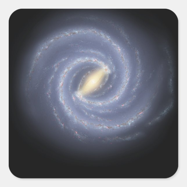 The Milky Way Galaxy Square Sticker (Front)