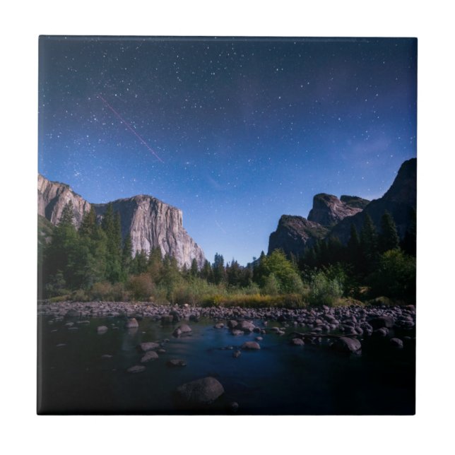 The Milky Way | Yosemite National Park Ceramic Tile (Front)