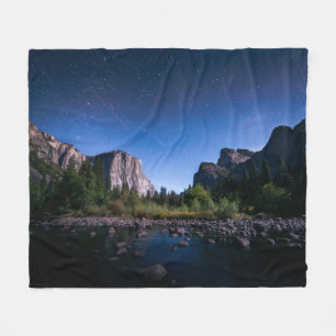 The Milky Way Yosemite National Park Fleece Blanket
