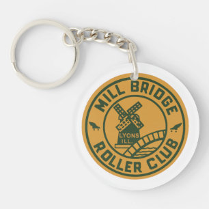 The Mill Bridge Roller Rink, Lyons, Illinois Keychain