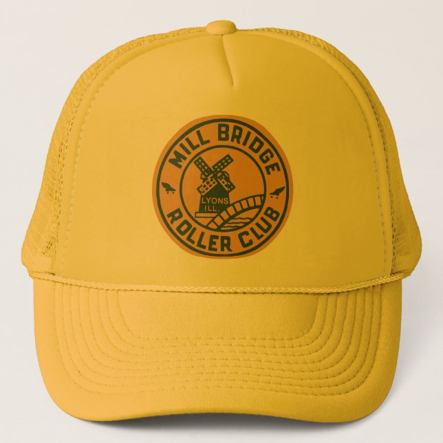 The Mill Bridge Roller Rink, Lyons, Illinois Trucker Hat (Front)