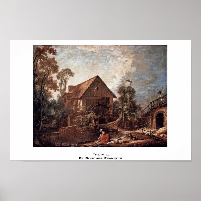 The Mill By Boucher François Poster (Front)