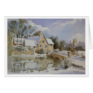 The Mill Fairford in snow 001 Cards