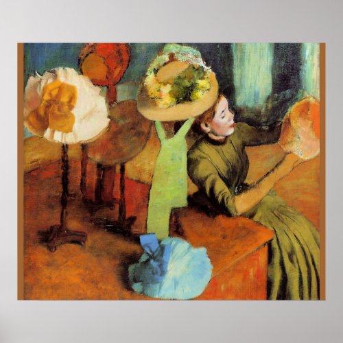 The Millinery Shop by Edgar Degas Poster