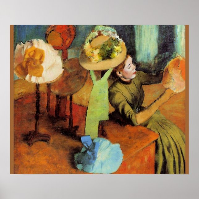 The Millinery Shop by Edgar Degas Poster (Front)