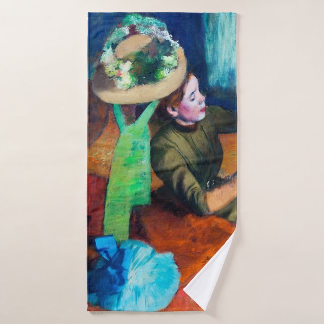 The Millinery Shop, Edgar Degas Bath Towel (Bath Towel)