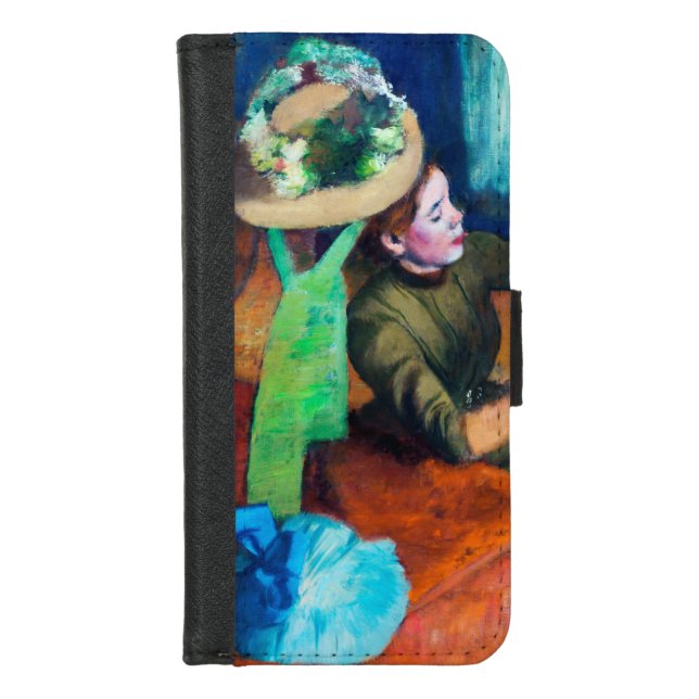 The Millinery Shop, Edgar Degas iPhone Wallet Case (Front)