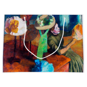 The Millinery Shop, Edgar Degas Large Gift Bag