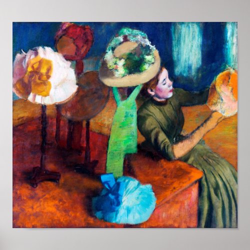 The Millinery Shop Edgar Degas Poster