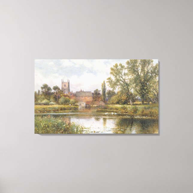 The Millpond, 1901 (oil on canvas) Canvas Print (Front)