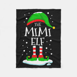 The Mimi Elf Christmas Family Matching Xmas Grandm Fleece Blanket