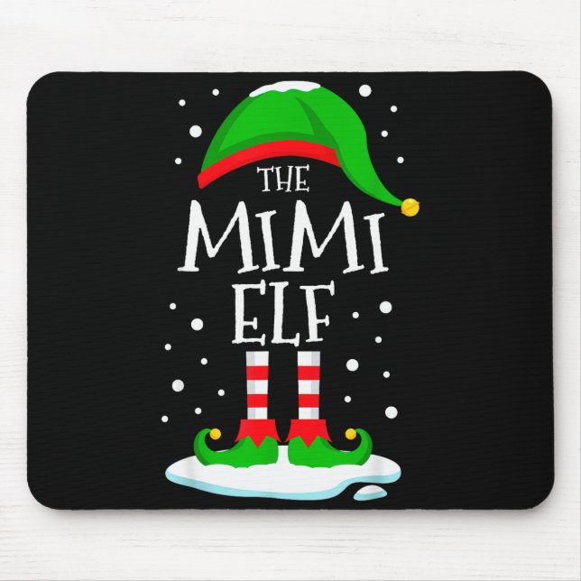 The Mimi Elf Christmas Family Matching Xmas Grandm Mouse Pad (Front)