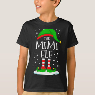 The Mimi Elf Christmas Family Matching Xmas Grandm T-Shirt