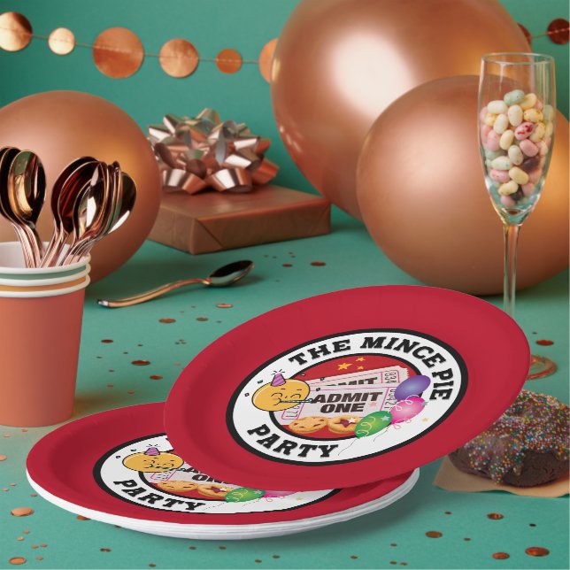 The Mince Pie Party Paper Plates (Multi)