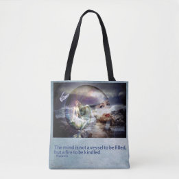 The mind is a fire to be kindled Tote Bag