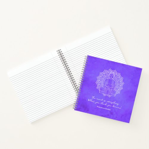 The Mind is Everything Shakyamuni Buddha Purple Notebook