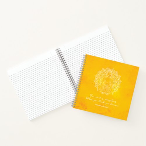 The Mind is Everything Shakyamuni Buddha Yellow Notebook