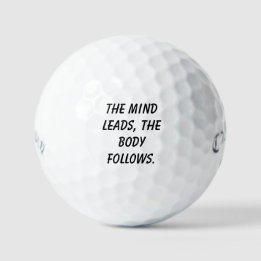 'The Mind Leads, The Body Follows' Visualization Golf Balls