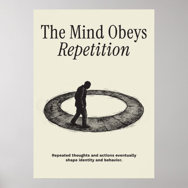 The Mind Obeys Repetition Poster (Front)
