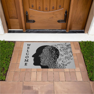 The Mind of Music Gray Welcome Doormat